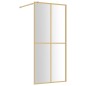vidaXL Mampara puerta ducha vidrio transparente ESG dorado 100x195 cm vidaXL Mampara puerta ducha vidrio transparente ESG dorado 100x195 cm