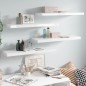 vidaXL Estante flotante de pared 4 uds MDF blanco brillo 80x23,5x3,8cm vidaXL Estante flotante de pared 4 uds MDF blanco brillo 80x23,5x3,8cm