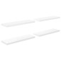 vidaXL Estante flotante de pared 4 uds MDF blanco brillo 80x23,5x3,8cm vidaXL Estante flotante de pared 4 uds MDF blanco brillo 80x23,5x3,8cm