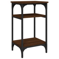 vidaXL Mesa auxiliar madera contrachapada roble marrón 35x30x60 cm