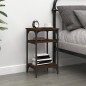 vidaXL Mesa auxiliar madera contrachapada roble marrón 35x30x60 cm vidaXL Mesa auxiliar madera contrachapada roble marrón 35x30x60 cm