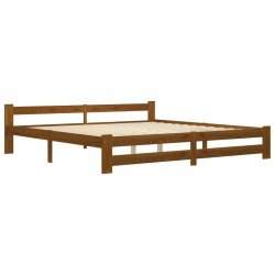 vidaXL Estructura de cama madera maciza pino marrón miel 200x200 cm