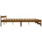 vidaXL Estructura de cama madera maciza pino marrón miel 200x200 cm