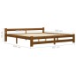 vidaXL Estructura de cama madera maciza pino marrón miel 200x200 cm