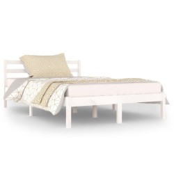 vidaXL Estructura de cama madera maciza de pino blanco 120x200 cm