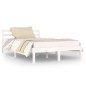 vidaXL Estructura de cama madera maciza de pino blanco 120x200 cm vidaXL Estructura de cama madera maciza de pino blanco 120x200 cm