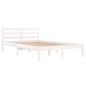 vidaXL Estructura de cama madera maciza de pino blanco 120x200 cm vidaXL Estructura de cama madera maciza de pino blanco 120x200 cm