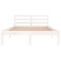 vidaXL Estructura de cama madera maciza de pino blanco 120x200 cm vidaXL Estructura de cama madera maciza de pino blanco 120x200 cm