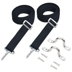vidaXL Correas para toldo bimini 2 unidades tela y acero inoxidable