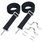 vidaXL Correas para toldo bimini 2 unidades tela y acero inoxidable