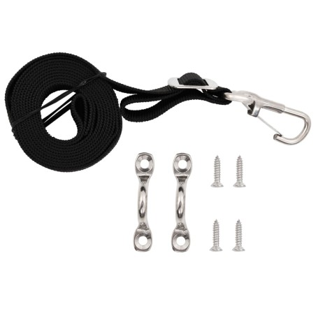 vidaXL Correas para toldo bimini 2 unidades tela y acero inoxidable