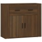 vidaXL Aparador de madera contrachapada marrón roble 80x33x70 cm