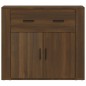 vidaXL Aparador de madera contrachapada marrón roble 80x33x70 cm