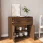 vidaXL Aparador de madera contrachapada marrón roble 80x33x70 cm
