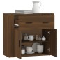 vidaXL Aparador de madera contrachapada marrón roble 80x33x70 cm