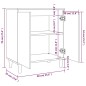 vidaXL Aparador de madera contrachapada gris Sonoma 60x35x70 cm vidaXL Aparador de madera contrachapada gris Sonoma 60x35x70 cm