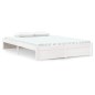 vidaXL Estructura de cama de madera maciza blanca 140x190 cm vidaXL Estructura de cama de madera maciza blanca 140x190 cm