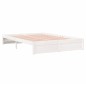 vidaXL Estructura de cama de madera maciza blanca 140x190 cm vidaXL Estructura de cama de madera maciza blanca 140x190 cm