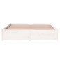 vidaXL Estructura de cama de madera maciza blanca 140x190 cm vidaXL Estructura de cama de madera maciza blanca 140x190 cm