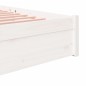 vidaXL Estructura de cama de madera maciza blanca 140x190 cm vidaXL Estructura de cama de madera maciza blanca 140x190 cm