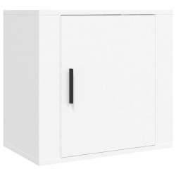 vidaXL Mesita de noche de pared blanca 50x30x47 cm