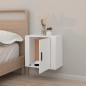 vidaXL Mesita de noche de pared blanca 50x30x47 cm vidaXL Mesita de noche de pared blanca 50x30x47 cm