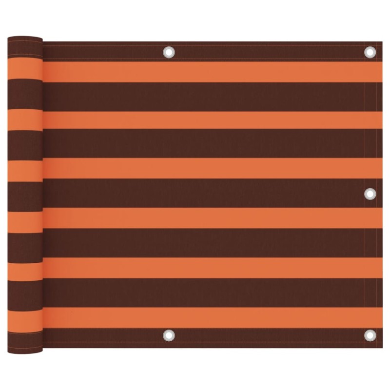 vidaXL Toldo para balcón tela oxford naranja y marrón 75x300 cm vidaXL Toldo para balcón tela oxford naranja y marrón 75x300 cm