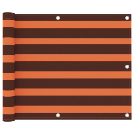 vidaXL Toldo para balcón tela oxford naranja y marrón 75x300 cm