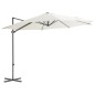 vidaXL Sombrilla voladiza con poste de acero arena 300 cm vidaXL Sombrilla voladiza con poste de acero arena 300 cm