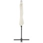 vidaXL Sombrilla voladiza con poste de acero arena 300 cm vidaXL Sombrilla voladiza con poste de acero arena 300 cm