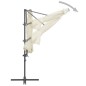 vidaXL Sombrilla voladiza con poste de acero arena 300 cm vidaXL Sombrilla voladiza con poste de acero arena 300 cm