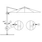 vidaXL Sombrilla voladiza con poste de acero arena 300 cm vidaXL Sombrilla voladiza con poste de acero arena 300 cm