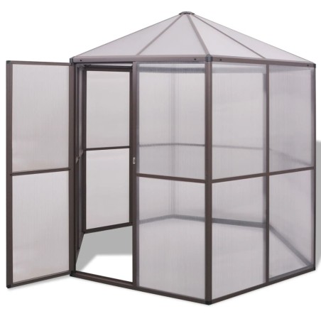 vidaXL Invernadero de aluminio 240x211x232 cm