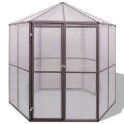 vidaXL Invernadero de aluminio 240x211x232 cm