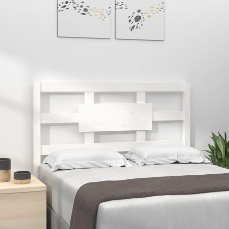vidaXL Cabecero de cama madera maciza de pino blanco 95,5x4x100 cm
