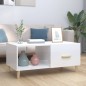 vidaXL Mesa de centro madera contrachapada blanco brillo 89,5x50x40 cm vidaXL Mesa de centro madera contrachapada blanco brillo 89,5x50x40 cm
