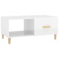 vidaXL Mesa de centro madera contrachapada blanco brillo 89,5x50x40 cm vidaXL Mesa de centro madera contrachapada blanco brillo 89,5x50x40 cm
