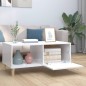 vidaXL Mesa de centro madera contrachapada blanco brillo 89,5x50x40 cm vidaXL Mesa de centro madera contrachapada blanco brillo 89,5x50x40 cm
