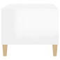 vidaXL Mesa de centro madera contrachapada blanco brillo 89,5x50x40 cm vidaXL Mesa de centro madera contrachapada blanco brillo 89,5x50x40 cm