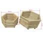 vidaXL Juego de arriates 2 unidades madera de pino impregnada vidaXL Juego de arriates 2 unidades madera de pino impregnada