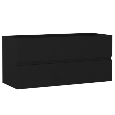 vidaXL Armario para lavabo madera contrachapada negro100x38,5x45 cm