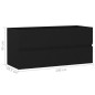 vidaXL Armario para lavabo madera contrachapada negro100x38,5x45 cm vidaXL Armario para lavabo madera contrachapada negro100x38,5x45 cm