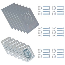 vidaXL Anillos de sujeción de tráiler 6 pzas. acero galvanizado 2000kg