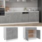 vidaXL Armario bajo cajón madera ingeniería gris hormigón 80x46x81,5cm