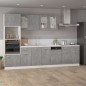 vidaXL Armario bajo cajón madera ingeniería gris hormigón 80x46x81,5cm