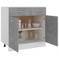 vidaXL Armario bajo cajón madera ingeniería gris hormigón 80x46x81,5cm