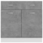 vidaXL Armario bajo cajón madera ingeniería gris hormigón 80x46x81,5cm