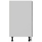 vidaXL Armario bajo cajón madera ingeniería gris hormigón 80x46x81,5cm