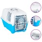vidaXL Transportín de mascota blanco azul polipropileno 55x36x36 cm vidaXL Transportín de mascota blanco azul polipropileno 55x36x36 cm