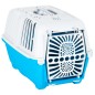 vidaXL Transportín de mascota blanco azul polipropileno 55x36x36 cm vidaXL Transportín de mascota blanco azul polipropileno 55x36x36 cm